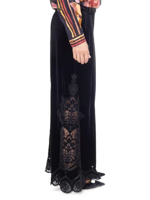 black artichoke heart richelieu pants FARM Rio | 346111L0002 BLACK